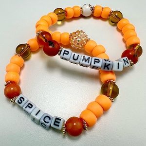 Pumpkin Spice bracelet set of 2